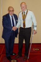 Past President Tony hands over to President John Lipscombe